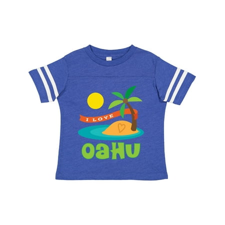 

Inktastic I Love Oahu Gift Toddler Boy or Toddler Girl T-Shirt