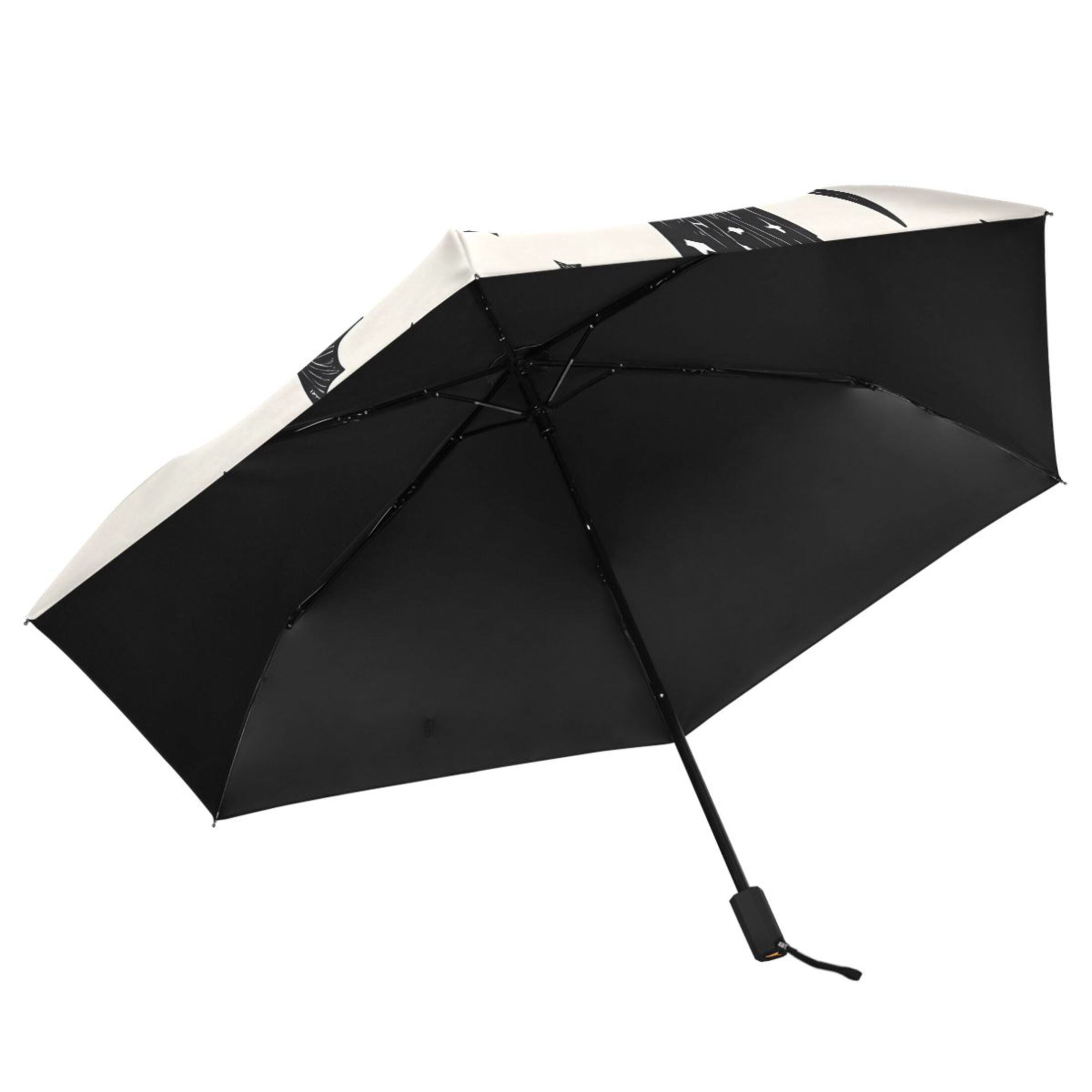 ALAZA Bats and Stars UPF 50+ Compact Folding Umbrella for Rain Travel Umbrella Packable