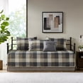 thumbnail image 2 of 6 Piece Reversible Plaid Daybed Cover Set Neutral Daybed, 2 of 7