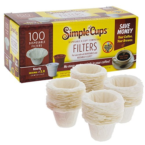 Disposable Filters Compatible with Keurig Brewers Simple Cups 100