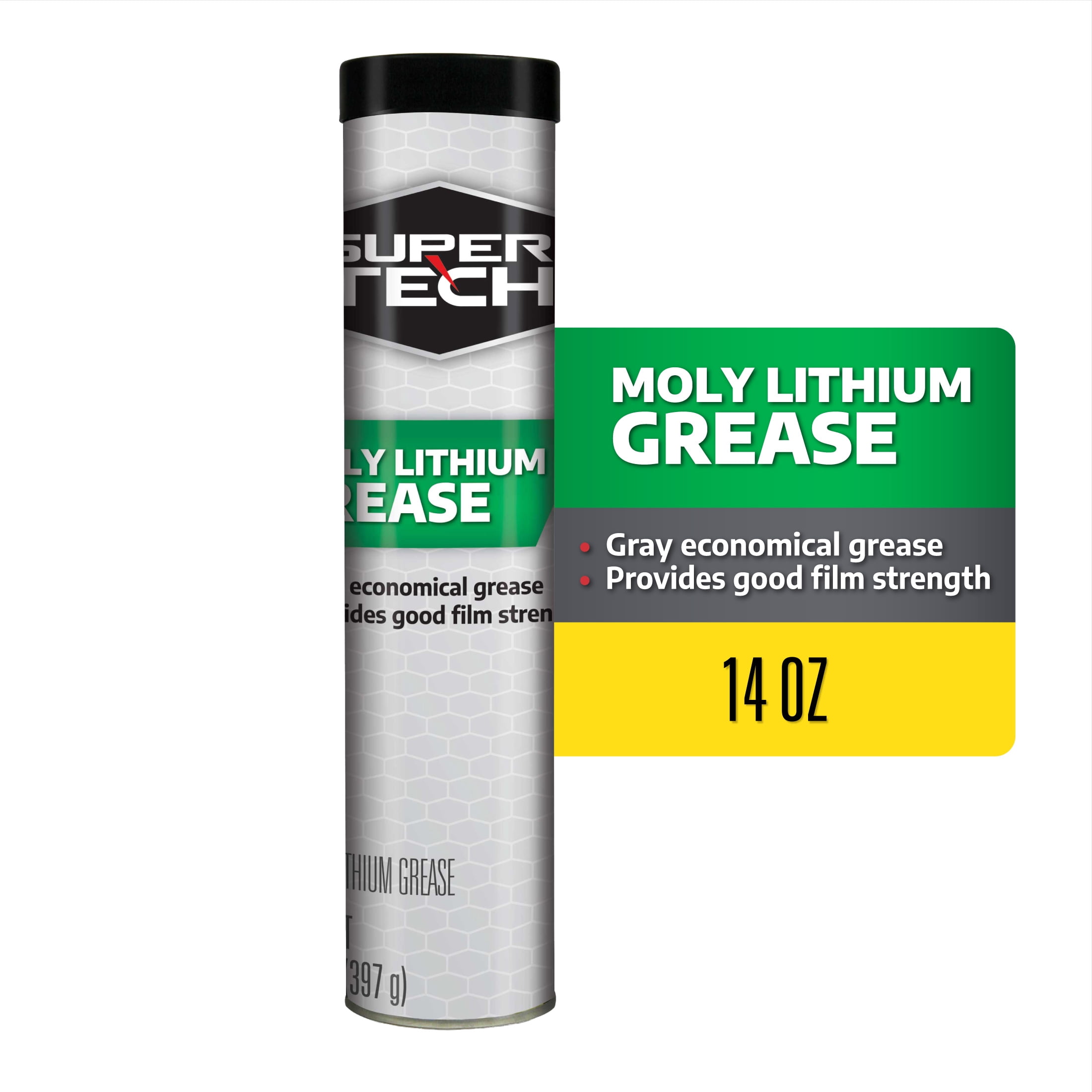 Super Tech Moly-Lithium Extreme Pressure Grease, 14 oz Tube - Heavy Duty Lubricant for Automotive and Industrial Use