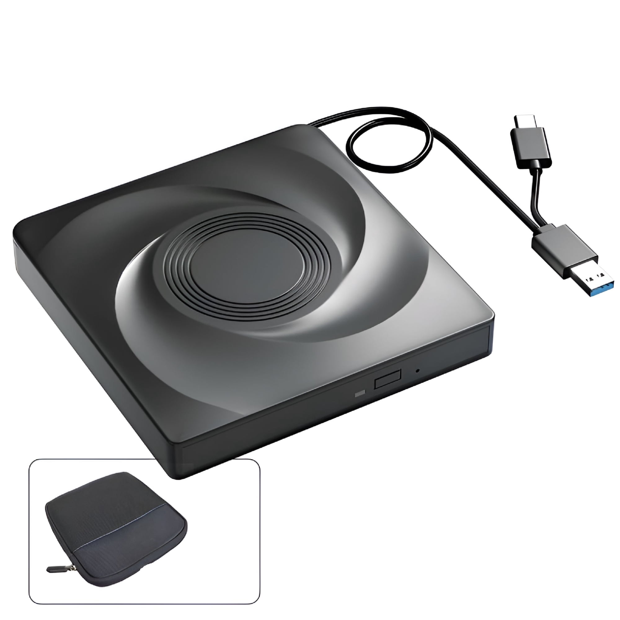GJX 2026 New External Blu-Ray Drive for Laptop Pc 11 10 Optical Drives with Storage Bag Dvd Burner Player Reader ,Wide Compatibility for Home,Office,Travel