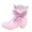 Red, variant on Elegant Girls Boots With Winter Mid Calf Style High Heel Lace Closure Warm Winter Footwear Girls Clothes