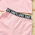 thumbnail image 5 of LNMQLPDBS Baby Clothes for Girls Summer Cute Letters Printed Sleeveless Vest & Side Cut Shorts 2pcs Outfits Halter Camisole Set Toddler Girl Short Sets for Beach Soft Girls Lounge Set, 5 of 9