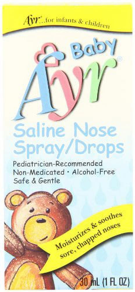 Ayr Baby Saline Nasal Spray/Drops, 1 Oz., 6-Pack