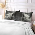 thumbnail image 6 of GZHJMY Grey Roaring Wolf Plush Pillow Case,Zippered Bed Pillow Pillowcases,Super Soft and Cozy Pillowcase Covers for Sleep - King Size 20x40in Home Decor, 6 of 7