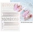 thumbnail image 4 of Lines Nail Stickers Rose Gold Metal Nail Art Decals 8 Sheets Self-Adhesive Nail Stickers, 4 of 5