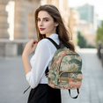 thumbnail image 6 of FORMRS Mini Backpack Purse for Women Travel Daypack Casual Shoulder Bag, Pink and Green Cat, 6 of 7