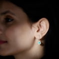 thumbnail image 5 of Rosec Jewels Natural Ethiopian Opal Teardrop Earrings (AAA Quality) - 1.4 Carat - Opal Bridal Earrings with Moissanite, 14K Yellow Gold, 5 of 10