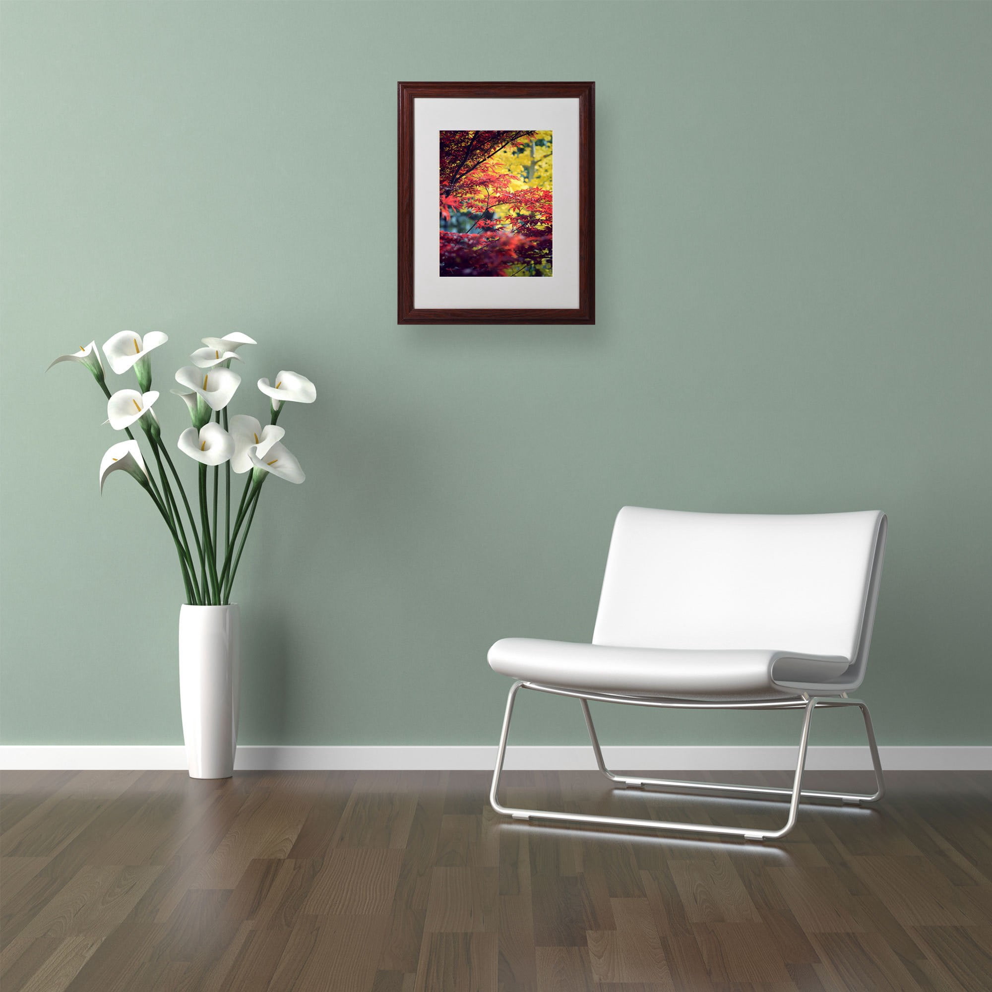"Red vs Yellow" Canvas Art by Philippe Sainte-Laudy, Wood Frame