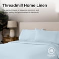 thumbnail image 3 of Threadmill Supima Cotton Queen Sheet Set, 1200 Thread Count for Queen Mattresses, 4 Piece American Luxury Bed Sheets, Sateen Hotel Quality Sheets with Elasticized Deep Pocket, Light Blue, 3 of 9