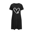 thumbnail image 4 of Rbaofujie Chemises de Nuit pour Femmes Robe de Nuit Courte Surdimensionnée pour Femmes Imprimée à Col Rond et Manches Courtes Pyjama pour Filles, 4 of 4