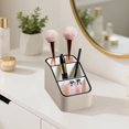 thumbnail image 5 of PU Leather Remote Control Holder, Small Desk Organizer Office Supply Bedside Caddy for Nightstand End Table Couch, Pen Remote Organizer with 3 Compartments (Beige), 5 of 7