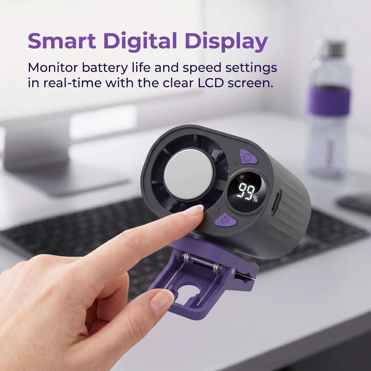 Car Clip on Air Conditioner Fan – 360° Rotation Portable Personal AC with Semiconductor Cooling, USB Rechargeable, for Car Visor, Roof Handle, Bed, Umbrella