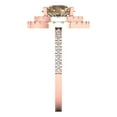 thumbnail image 3 of Halo Engagement Ring for Women - 2.6ct Yellow Moissanite in 14K Rose Gold Promise Ring, 3 of 6
