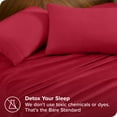 thumbnail image 3 of Bare Home Ensemble de Draps en Molleton Microplush - Ultra Doux - Poche Profonde - Grand Lit, Rouge, 3 of 7