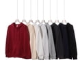 thumbnail image 2 of Heavyweight zip-up hooded sweatshirt for men, spring and autumn, solid color, versatile, loose, oversized cardigan jacket, 2 of 4