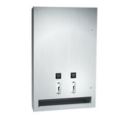 ASI-0468-2-50 - Sanitary Napkin and Tampon Dispenser - 50¢ Operation - Semi-R