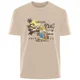 thumbnail image 2 of Camiseta de verano retro con letras simples para hombre, 100 % algodón, cómoda, transpirable, informal, a la moda, ropa de calle para exteriores para hombre, 2 of 5