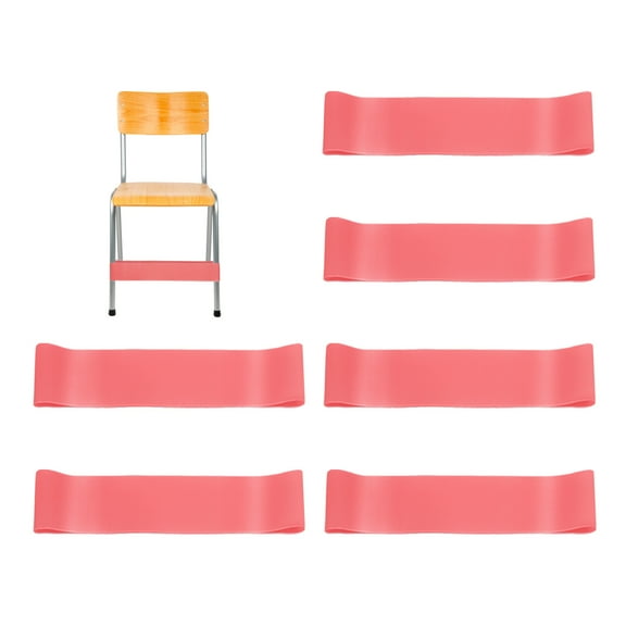 Uxcell Fidget Bands for Classroom Chairs, 6 Pcs Bouncy Bands, Chair Bands Relieve Anxiety, Pink, 0.8mm