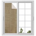 thumbnail image 2 of Vintage Brown Window Privacy Film, Farmhouse Retro Dark Solid Color Linen Texture Static Cling UV Sun Blocking Tint Film Heat Control Windows Films for Bedroom Bathroom, Window Stickers 29.5"x78.7", 2 of 8