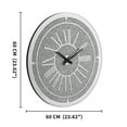 thumbnail image 2 of SHYFOY 24" Crushed Diamond Round Wall Clock, Luxury Mirror Glass Silent Non-Ticking Clock with Roman Numerals for Living Room or Office Decor, 2 of 8