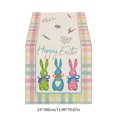 thumbnail image 2 of Easter Linen Table Runner and Placemat Set, Heat Insulation Table Cloth for Kitchen Dining Table, Decorative Table Linen for Easter Party Family Gathering and Holiday Meals, 12.99*70.87in, D, 2 of 5