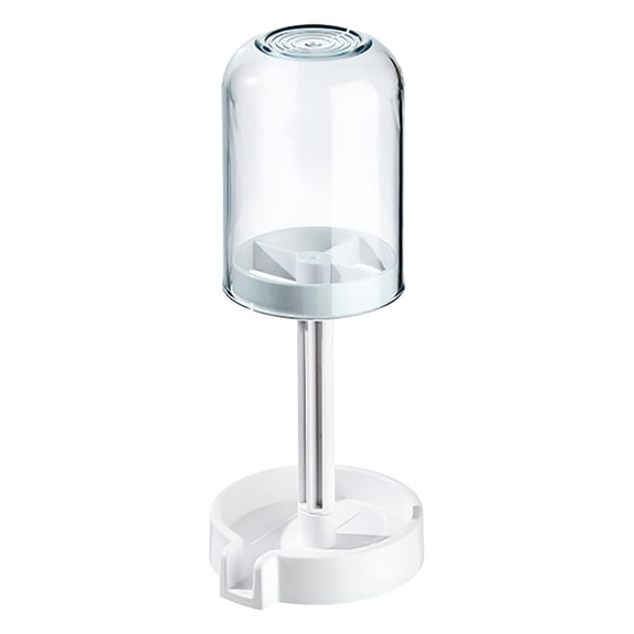 ACDANC Toothbrush Holder with Lid–Multifunctional 3 Slots Bathroom Organizer with Cup,Covered Toothbrush Holder for Electric and Manual Brushes