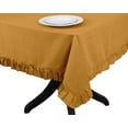 thumbnail image 5 of Vargottam Ruffle Tablecloth Rectangular Tabletop Covers Kitchen Dining Table Cloth Party Decoration Cotton Table Cover,Goldenrod,54 x 120 Inches, 5 of 5
