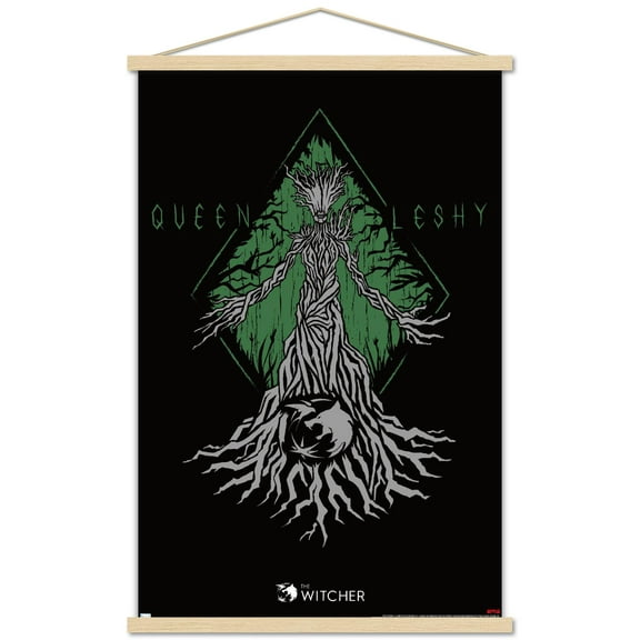 Netflix The Witcher Season 2 - Queen Leshy Green Wall Poster with Wooden Magnetic Frame, 22.375" x 34"
