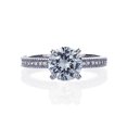 thumbnail image 2 of Men Women 14K White Gold 1.5 Carat Round CZ Solitaire Wedding Engagement Ring (Size 5 to 9), 2 of 3