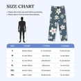 thumbnail image 4 of Fotbe Blue Flower Pantalones de Pijama para Hombre, Pantalones de Dormir, Pantalones de Casa con Cintura Ajustable y Bolsillos-Small, 4 of 6