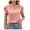 Pink, variant on Ltctricy T Shirts for Women Trendy Summer V Neck Ruffle Short Sleeve Loose Casual Tunic Tops Soft Tees Blouses