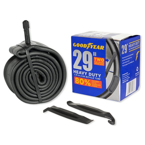Goodyear 29" x 1.9"-2.3" Heavy Duty Bike Tube, Tire Levers Included