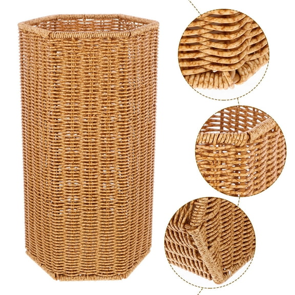 Raindrops Woven Storage Bucket Woven Umbrella Stand Umbrella Holder Home Entryway Umbrella Rack