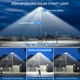 thumbnail image 5 of 6000W Solar Street Lights, Solar Parking Lot Lights Commercial Grade 420000 Lumens Outdoor Waterproof Dusk to Dawn Motion Sensor with Remote Control, 5 of 7