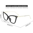 thumbnail image 5 of FEISEDY Oversized Cat Eye Glasses Frame with Clear Lenses Eyewear for Women B2460, 5 of 14