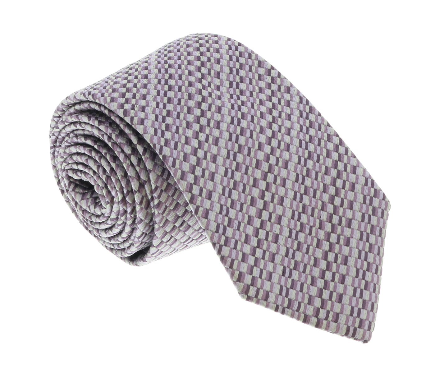 Missoni U5299 Purple/Silver Check 100% Silk Tie for mens - image 1 of 4