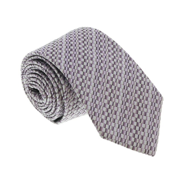 Missoni U5299 Purple/Silver Check 100% Silk Tie for mens