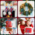 thumbnail image 6 of 24 PCS Velvet Christmas Tree Bows, Christmas Wreath Bows,Rustic Crafts Gift Bows for Christmas Tree Indoor Outdoor Decoration(Blue), 6 of 14