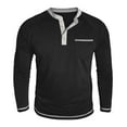 thumbnail image 5 of VJATTWR Men's Long Sleeve Shirt, Knit Fabric with Button Placket, Smart Casual Look for Office S, 5 of 7