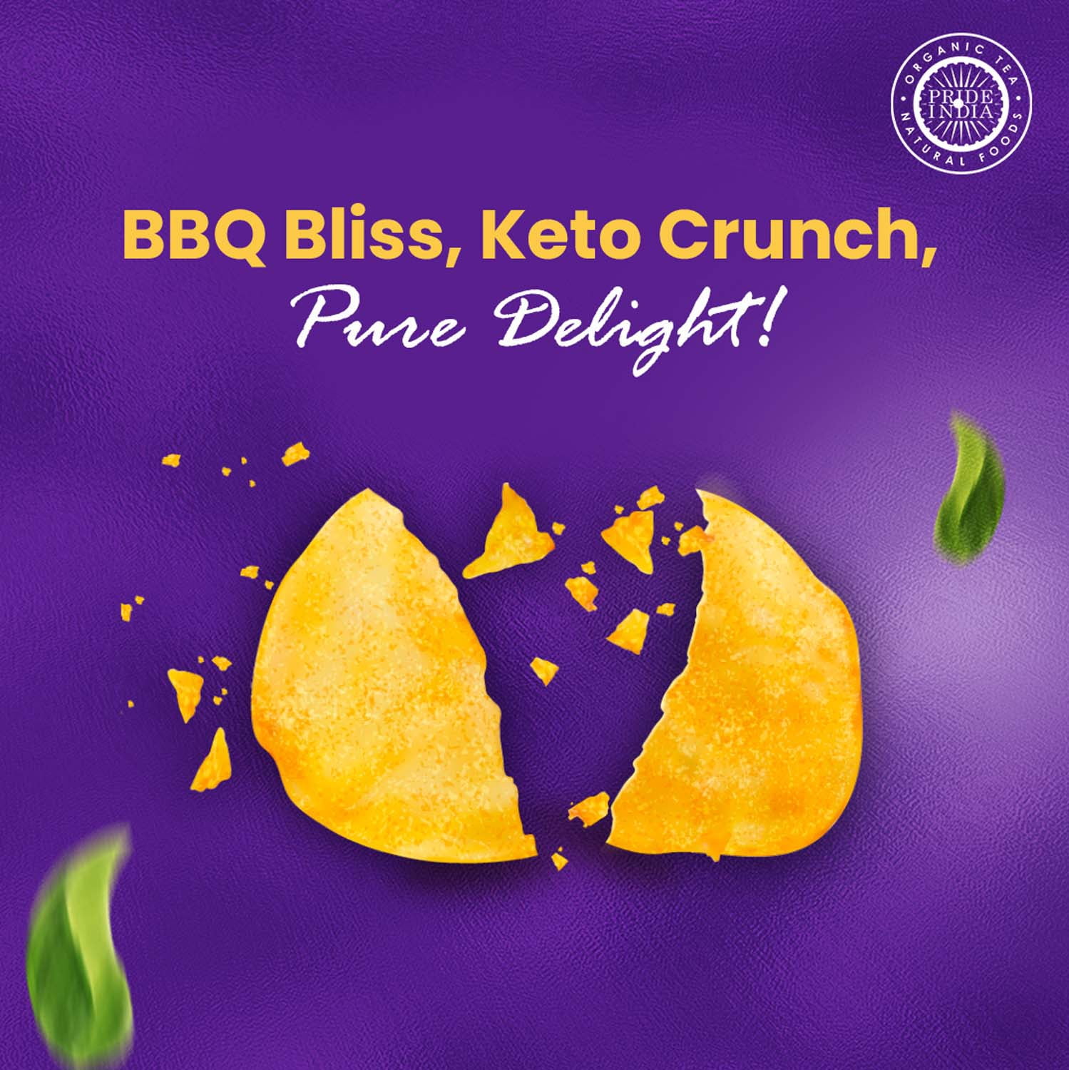 Bean Bites | Smokin’ BBQ Lentil Crisp 3.53 oz (100 g) PACK OF 6 | Round Crunchy Crisps|&nbsp; Heat in Oven (up to 60 secs), Plant Based Protein, Vegan Crisps, Healthy Poppadom Snack By Pride of India