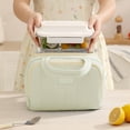 thumbnail image 6 of SLYNSHome Insulated Lunch Box Waterproof Freezable Cooler Bag with Adjustable Strap for Work Picnic Camping - Beige, 6 of 7