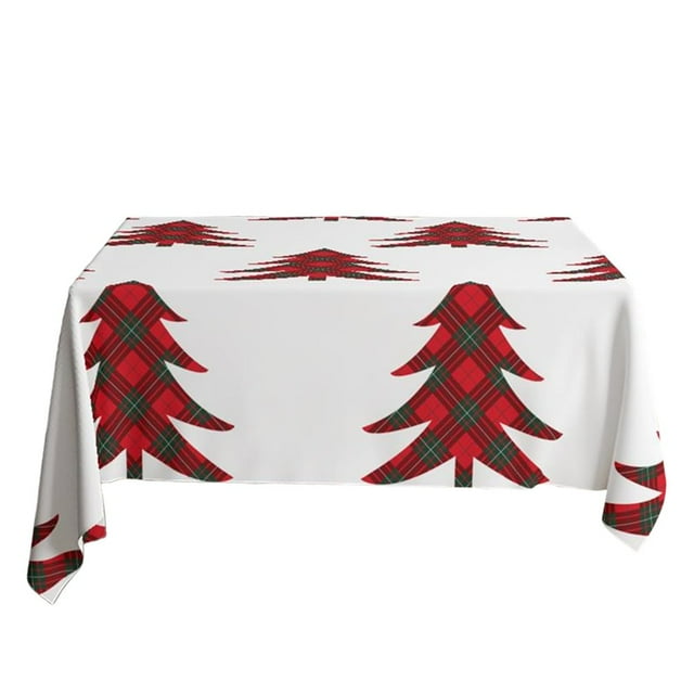 Christmas Tablecloth Dustproof Add Atmosphere Square European Style Creative Printing Table Protector Cover Daily Use