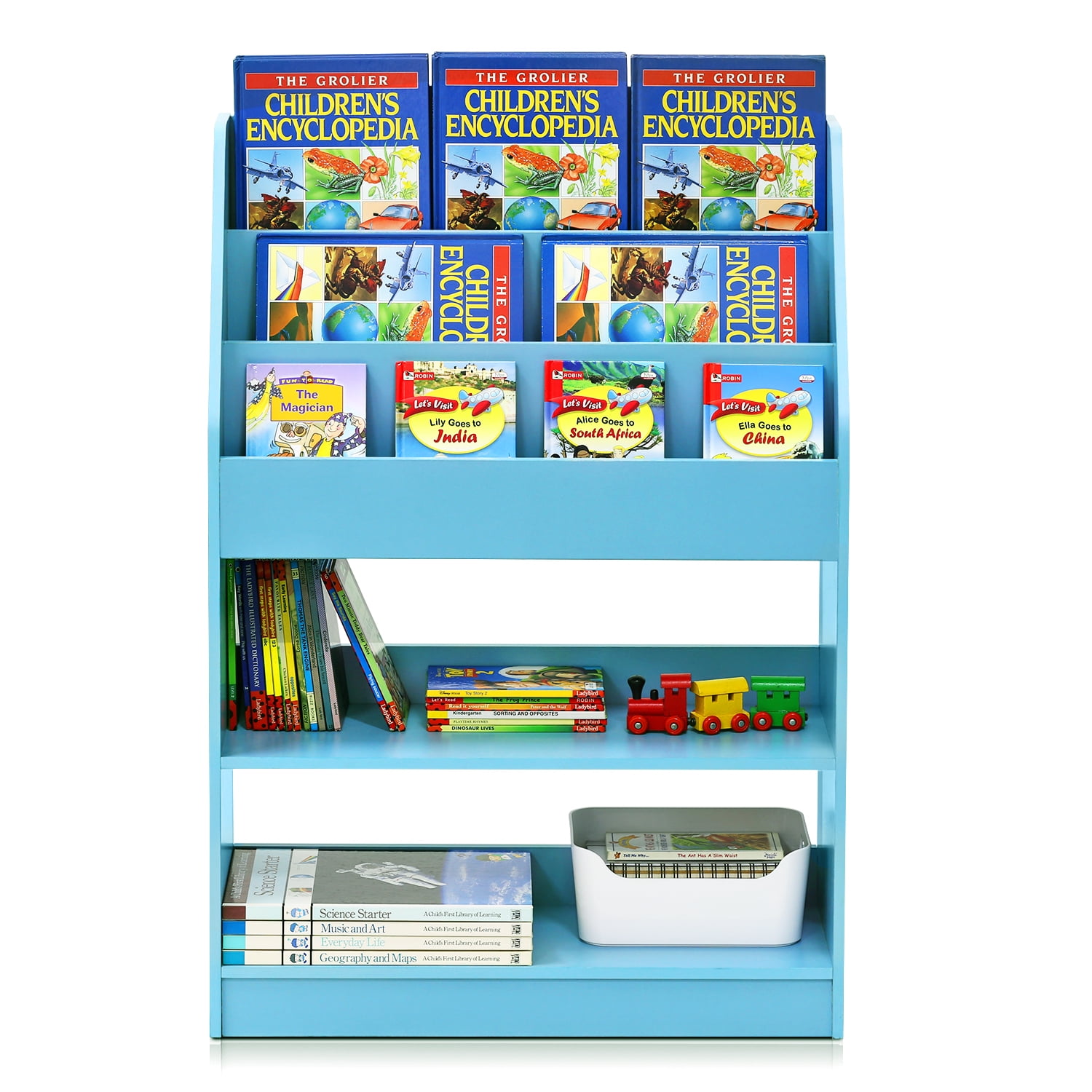 Furinno Kidkanac Kids Bookshelf 5 Shelf Multiple Colors