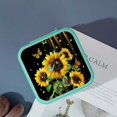 thumbnail image 4 of FCXZI Sunflowers Butterflies Jewelry Box for Necklaces Rings Earrings Green, 4 of 5