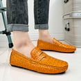 thumbnail image 4 of Big Size Men's Casual Loafers Slip On Leather Shoes Comfortable Lightweight Driving Shoes Male Moccasins Classic Penny Loafer Flats Boat Shoes Outdoor Walking Shoes, 4 of 11