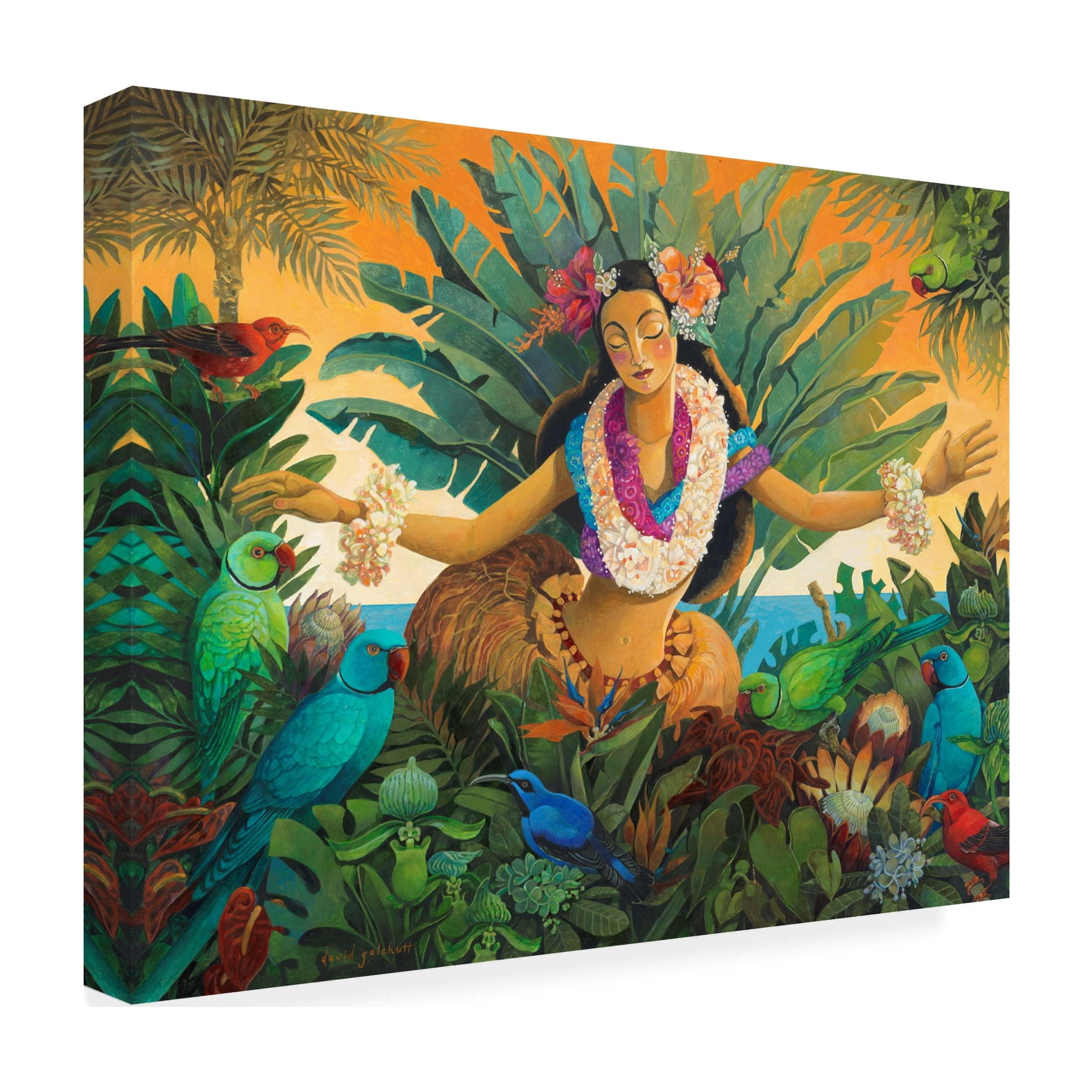 Canvas Wall Art - David Galchutt 'Aloha' Wall Art for Living Room, Bedroom, or Office DÃ©cor by Trademark Fine Art - 19 x 14 Inches