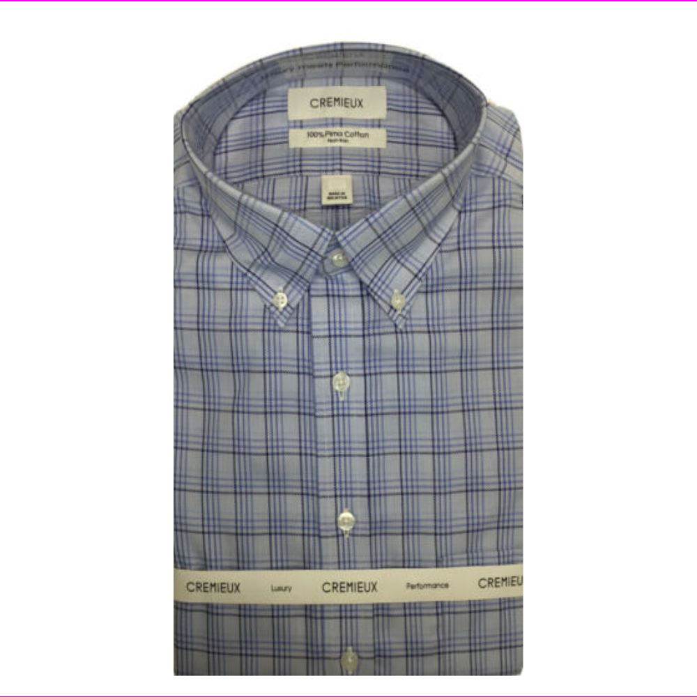 Cremieux Pima Cotton Dress Shirt, Blue 