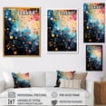 thumbnail image 4 of Designart "Neon Pop Art in Pink and Blue IV" Fashion Framed Wall Art - Glam Blue Pop Art Hallway Framed Wall Art Decor, 4 of 6